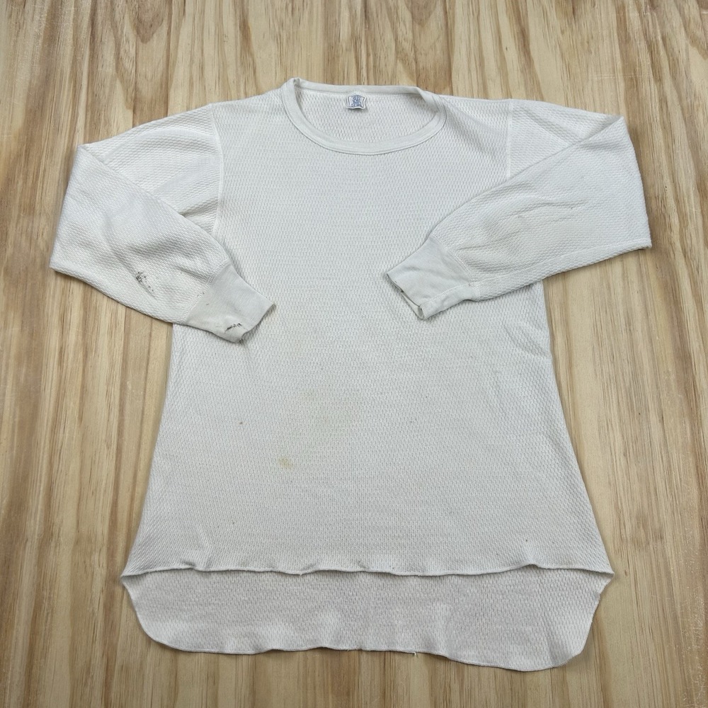 Vintage J.E. Morgan Thermal Shirt White Long Johns XL Thrash Worn